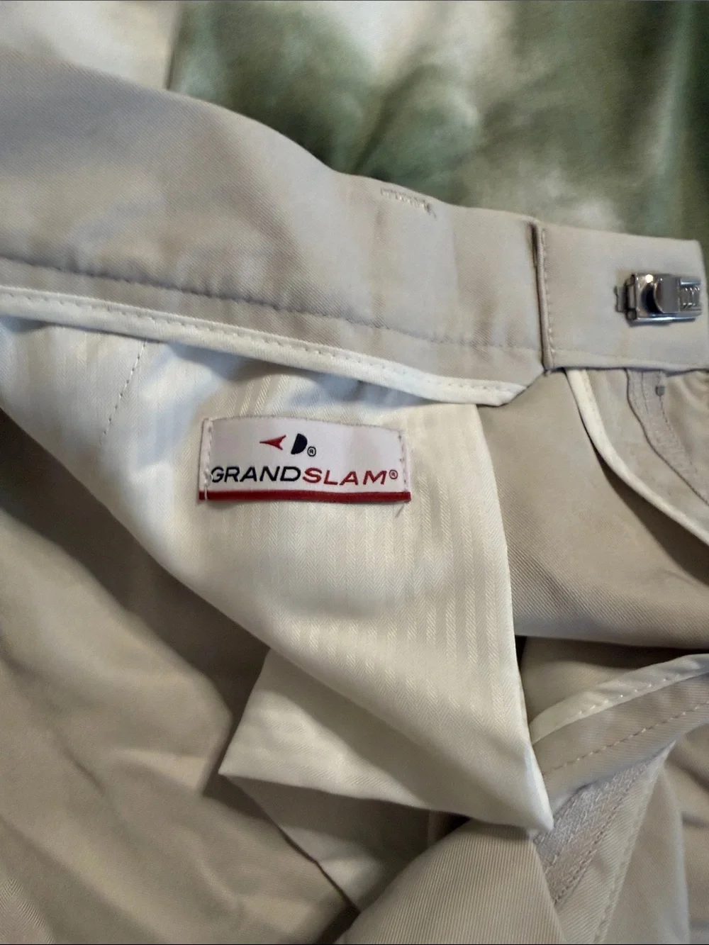 Grand Slam Men's Flat Front Shorts in Light Khaki